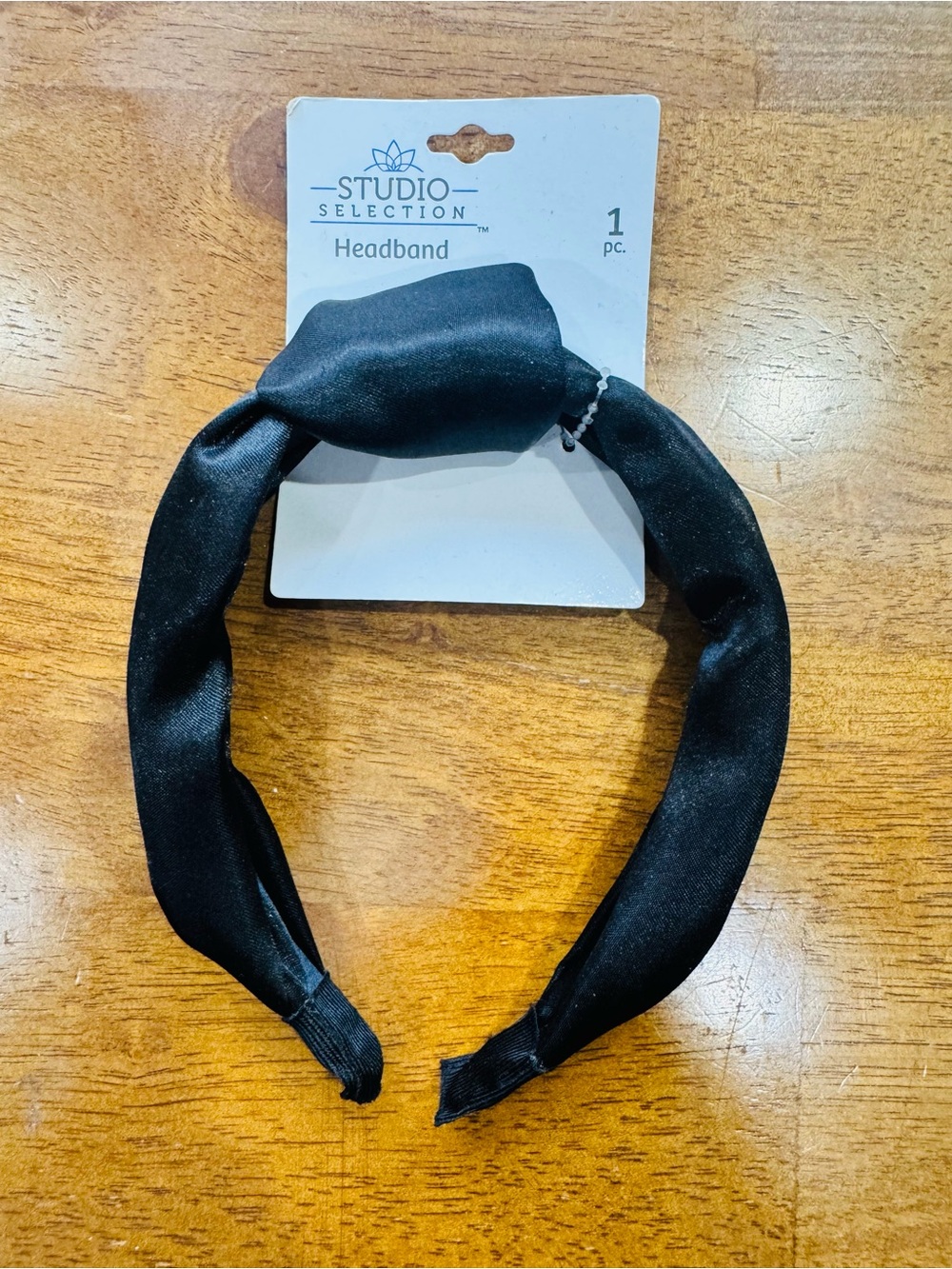 Studio Selections Black Satin Headband New